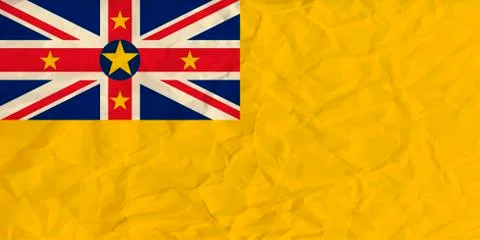 Niue  paper  flag Stock Illustration