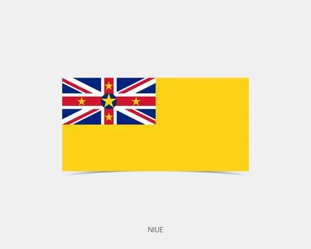 Niue Rectangle flag icon with shadow. Illustrazione stock