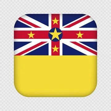 Niue square flag. Vector illustration. Illustrazione stock