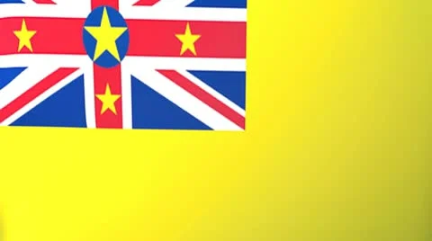 Niue Waving Flag Stock Footage 10762277