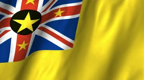 Niue Waving Flag Stock Footage 12316971