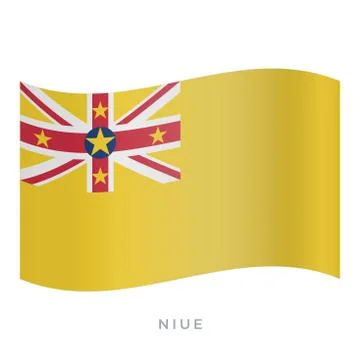 Niue waving flag vector icon. Vector illustration isolated on white. 스톡 일러스트