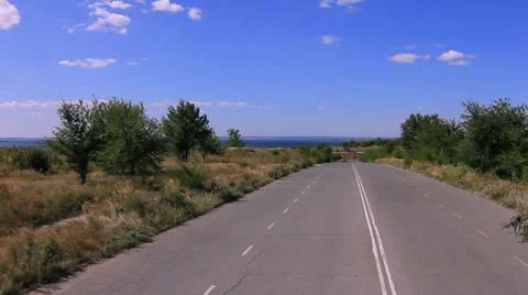 Niva rides on the road Video stock 8988152