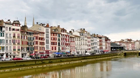 Nive river in Bayonne. Stock Footage 97150126