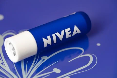 Nivea caring lip balm Stock Photos