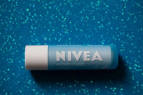Nivea caring lip balm Stock Photos