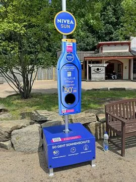 Nivea sunscreen vending machine Stock Photos
