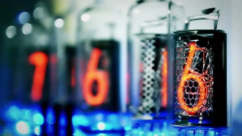 Nixie Clock Stockbeeldmateriaal 108638581