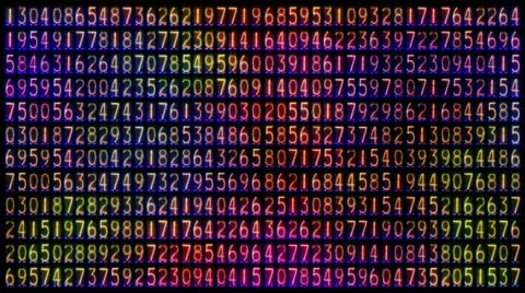 Nixie clock numerical counter videowall Stock Footage 14898189