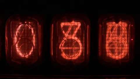 Nixie device Numbers Stock Footage 94227716