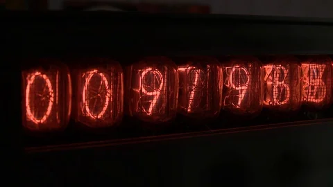 Nixie device Numbers Stock Footage 94227899