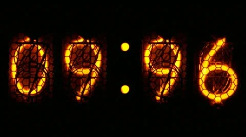 Nixie digital countdown D1 Stock Footage 10559494