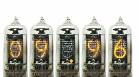 Nixie digital countdown L2 Stock Footage 10704795