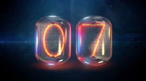 Nixie tube countdown Vídeo Stock 49387078