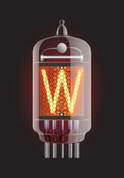 Nixie tube indicator. Stock Illustration