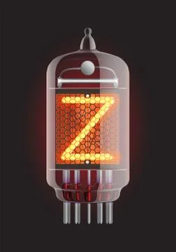Nixie tube indicator. Stock Illustration