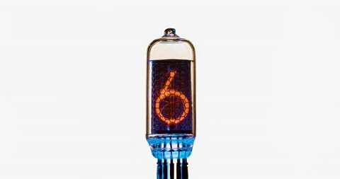 Nixie tubes 3 Stock Footage 143144954