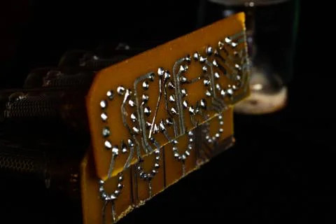 Nixie tubes on plate Stock Photos