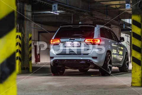 Nizhnevartovsk, Russia - August 12, 2016: Jeep Grand Cherokee SRT Stock Photos