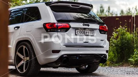 Nizhnevartovsk, Russia - August 5, 2017: Jeep Grand Cherokee SRT Stock Photos
