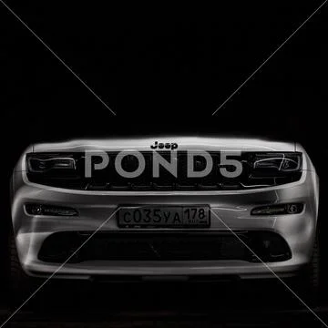 Nizhnevartovsk, Russia - February 12, 2016: Jeep Grand Cherokee SRT Stock Photos