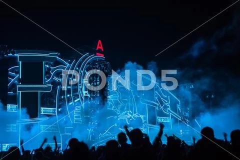 Nizhniy Novgorod, Russia - July 24, 2016: electronic music festival - AFP Stock Photos