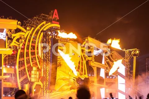 Nizhniy Novgorod, Russia - July 24, 2016: electronic music festival - AFP Stock Photos
