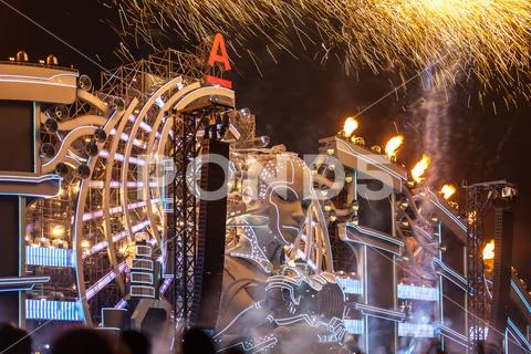 Nizhniy Novgorod, Russia - July 24, 2016: electronic music festival - AFP Stock Photos