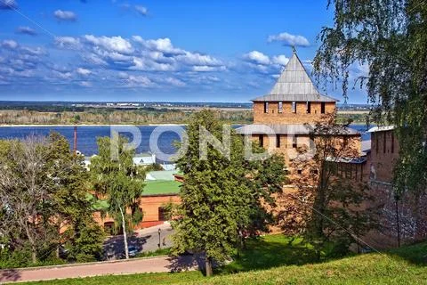 Nizhny Novgorod kremlin Stock Photos