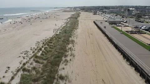 NJ Bradley Beach Ocean Summer (103) Stock Footage