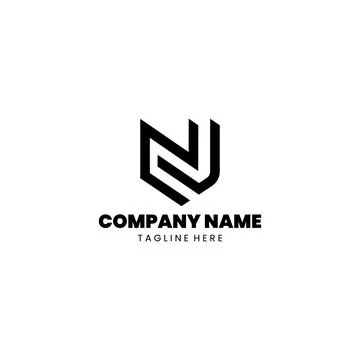 NJ initial letter shield logo Design vector 스톡 일러스트