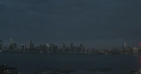 NJ Skyline Timelapse 스톡 동영상 145615025