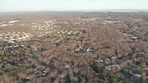 NJ Sunset Spring Forest Residential (4) Stock Footage 166874397