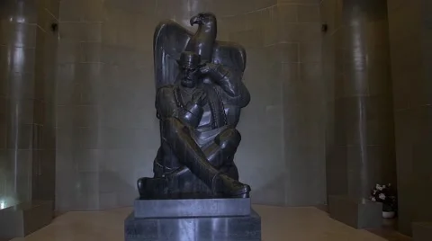 Njegos statue Lovcen Stock Footage 61391627