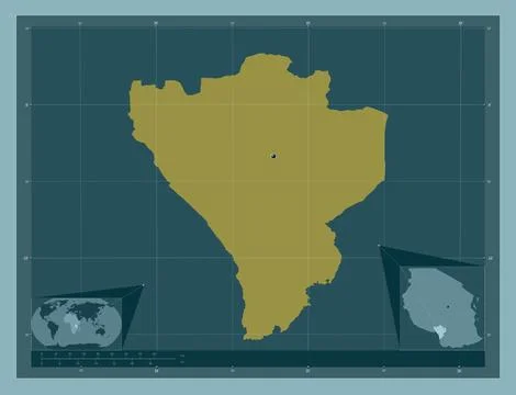 Njombe, Tanzania. Solid color shape 库存插图