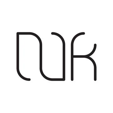Nk initial letter vector logo icon Stock Illustration