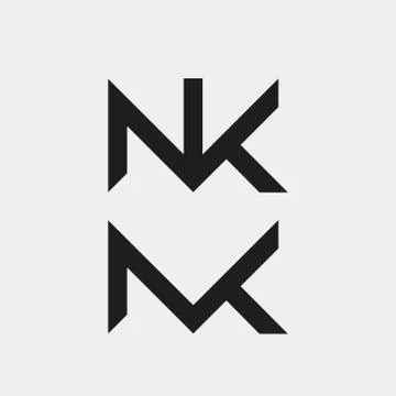 NK logo, monogram, vector Illustration
