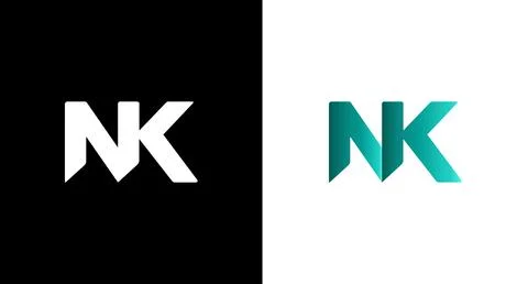 NK Monogram Logo Design, NK icon Brand identity Design Stock Illustration