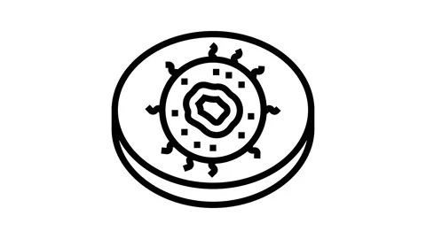 Nl cell immunity line icon animation Stock Footage 224918513