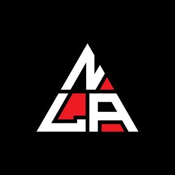 NLA triangle letter logo design with triangle shape. NLA triangle logo desi.. Illustrazione stock