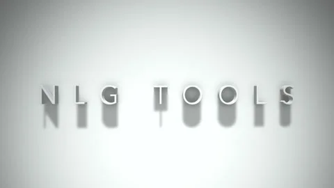 NLG Tools 3D title animation with shadows on a white background Stock Footage 296708912