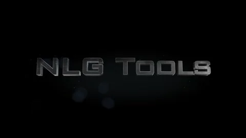 NLG Tools title 3D metal text on black alpha channel background Stock Footage 301264238