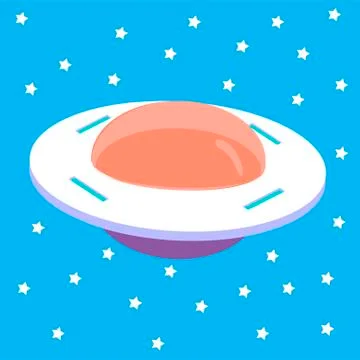 NLO isolated on white background. Vector illustration. EPS 10. Stock Illustration