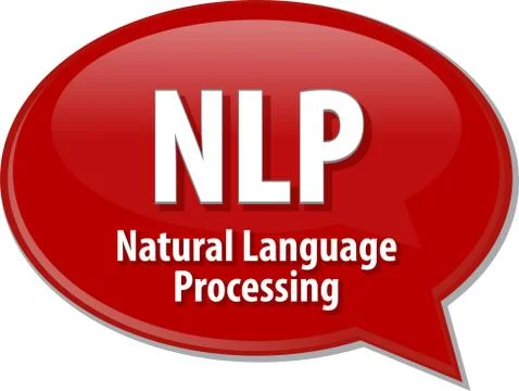 NLP acronym definition speech bubble illustration Stock Illustration