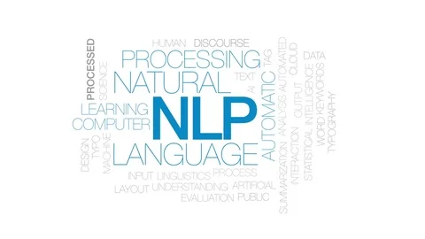 NLP animated word cloud, text design animation. Kinetic typography. Stock Footage 78495464