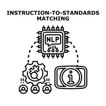 Nlp assisting instruction to standards matching process Stock Illustration