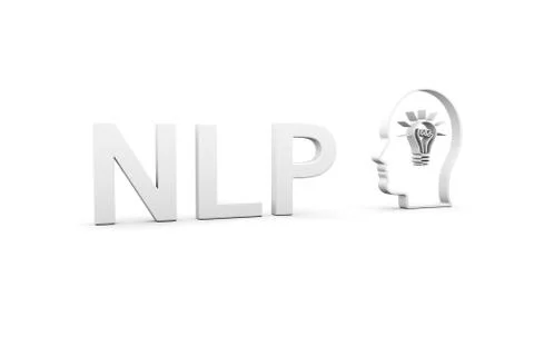 NLP concept white background 3d render illustration Stockillustratie
