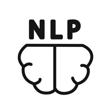 NLP icon linear vector graphics sign Stock Illustration