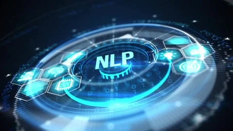 NLP Natural language processing AI Artificial intelligence. Vídeo Stock 309359003