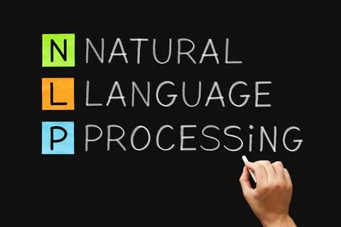 NLP - Natural Language Processing AI Artificial Intelligence Concept Foto stock